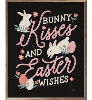 Bunny Kisses II Easter Wishes Black By Laura Marshall